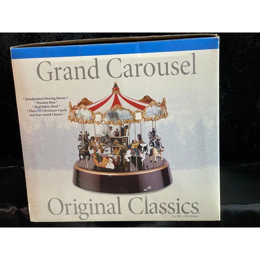 Mr Christmas Grand Carousel Original Classics Musical Box 30 Songs Adapter Works - Picture 2 of 16